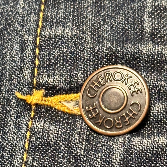 Black & White Skeleton fabric on an Upcycled Cherokee Denim Jacket., XL 14 / 16 - Picture 9 of 11